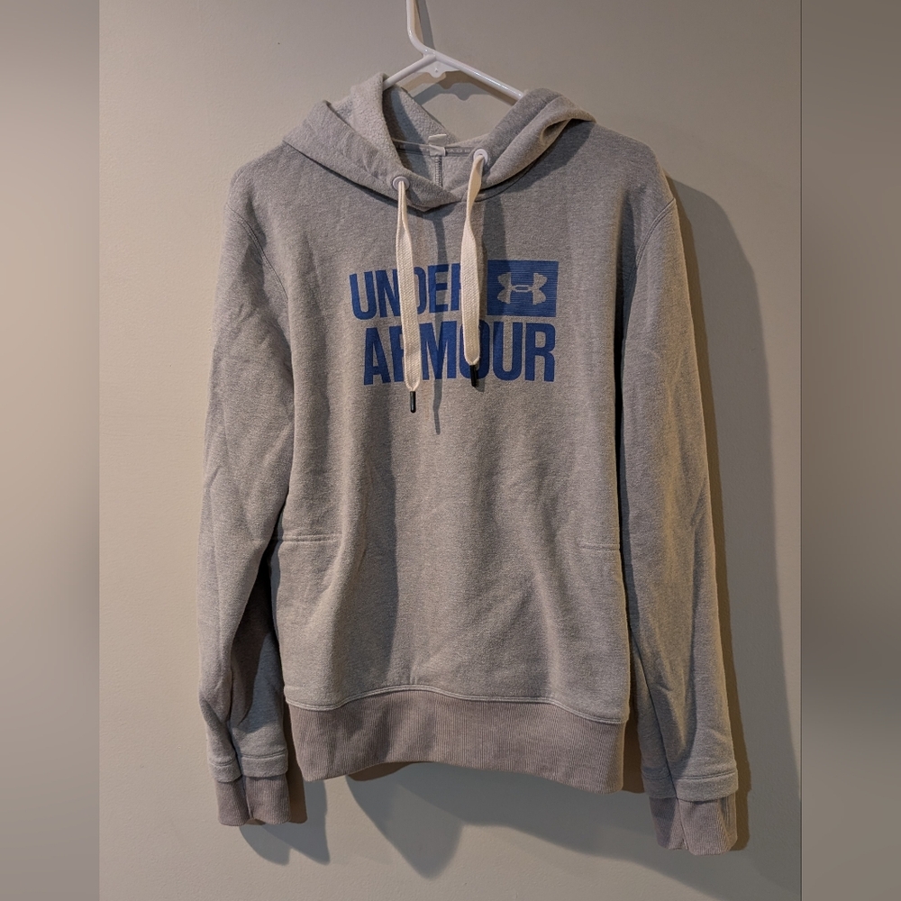 Women's Under Armour Gray Hoodie with Blue Logo